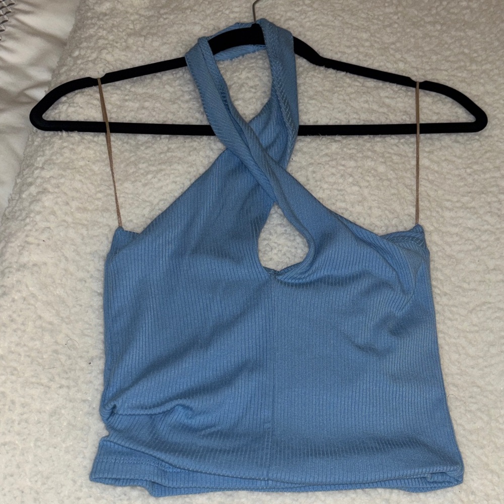 Wilfred Light Blue Halter Tank Top